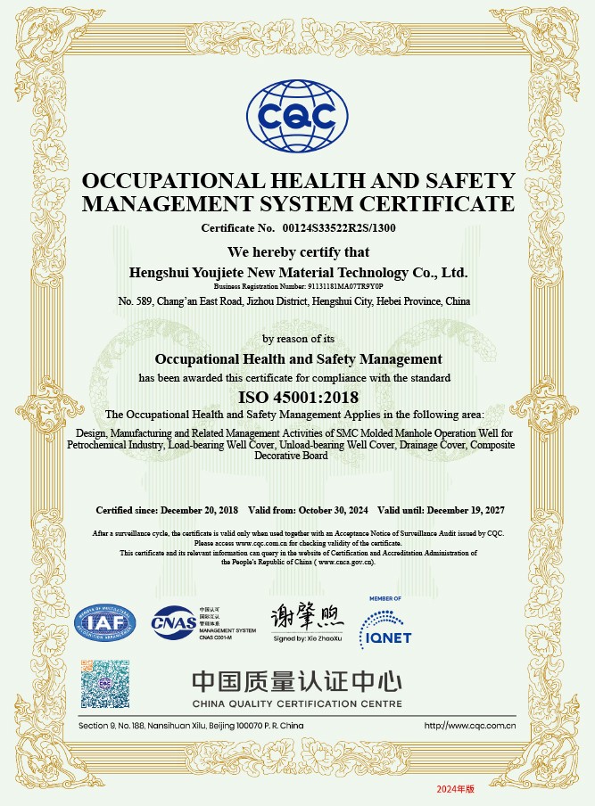 Occupational health and safety management system certification